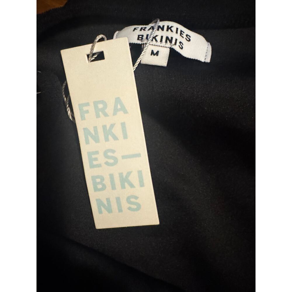 Frankies Bikinis Gwen Terry Mini Dress Black NWT Size Medium - Picture 4 of 7